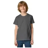 TecTake Einfarbiges T-Shirt für Kinder, grau | Gr.: 140