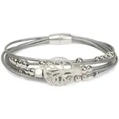 StyleBREAKER Armband in Silber | Gr.: onesize