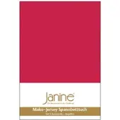 Janine Spannbetttuch Mako Feinjersey 5007 in rot | Gr.: 140 x 200