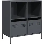 vidaXL Sideboard Anthrazit 68x39x73,5 cm Kaltgewalzter Stahl