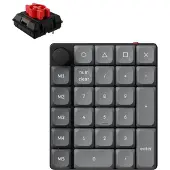 Keychron K0 Max QMK Number Pad - Drahtlose Mechanische Tastatur – Numerischer Numpad, Programmierbar, Milk POM Switch Red