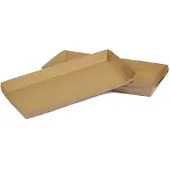 Øvrige Pølsebakke m/kant brun 200x90x20mm 100stk/pak - (100 stk.)