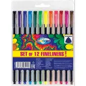 Centrum Fiberpen, 12 stk. ass. Trekantede.