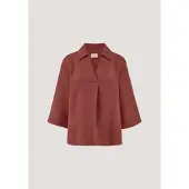 Hessnatur Bluse in terrakotta | Gr.: 36