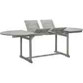 vidaXL Garten-Esstisch (160-240)x100x75 cm Massivholz Akazie