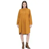 Ulla Popken Midikleid in goldbraun | Gr.: 48 - Normalgröße