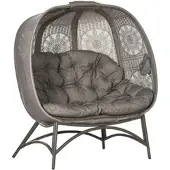 Furnicato Gartenstuhl Klappbar Für 2 Personen 126x75x142 Cm Sand