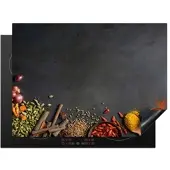 KitchenYeah Herdabdeckplatte Gewürze grau | Gr.: 78 x 78 cm