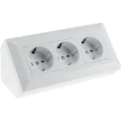 Chilitec 3-fach Steckdosenblock weiß 250V/ 16A Aufbaumontage