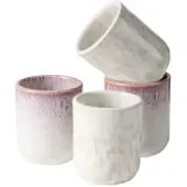 Gipfelstück Espressotasse ohne Henkel BERRY / CREME 4er-Set, postsicher, Serie ALPENWIESE