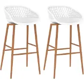 vidaXL Barhocker 2 Stk. Weiß