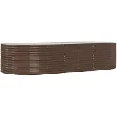 vidaXL Hochbeet Braun 291x140x68 cm Verzinkter Stahl