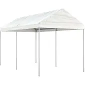 vidaXL Pavillon mit Dach Weiß 4,46x2,28x2,69 m Polyethylen