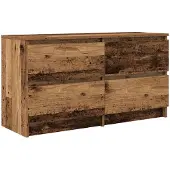 vidaXL TV-Schrank Altholz-Optik 100x35x54 cm Holzwerkstoff