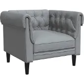 vidaXL Chesterfield-Sessel Hellgrau Stoff