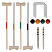 vidaXL Croquet Holzset 4 Spieler