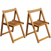 vidaXL Klappbare Gartenstühle 2 Stk. Massivholz Akazie