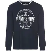 DELMAO Langarmshirt mit modernem Print - NEUE KOLLEKTION