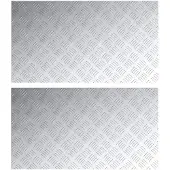 vidaXL Treppe Tritt Rechtwinklig 2 pcs Silber 90 x 50 cm Aluminium