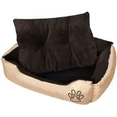 vidaXL Warmes Hundebett mit Polsterkissen M