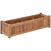 vidaXL Hochbeet 100x30x25 cm Massivholz Teak