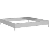 vidaXL Hochbeet 100x100x18,5 cm Verzinkter Stahl