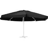 vidaXL Ersatzbezug für Sonnenschirm Schwarz 610 cm