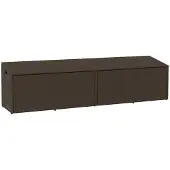 vidaXL Garten-Auflagenbox Braun 220x50x58 cm Poly Rattan