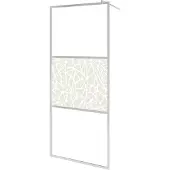 vidaXL Duschwand für Begehbare Dusche ESG-Glas Steindesign 115x195 cm