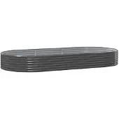 vidaXL Garten-Hochbeet Verzinkter Stahl 296 x 140 x 36 cm Anthrazit
