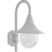 vidaXL Garten-Wandleuchte E27 42 cm Aluminium Weiß