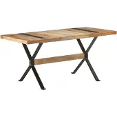 vidaXL Esstisch 160x80x76 cm Raues Mangoholz