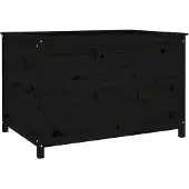 vidaXL Hochbeet Schwarz 119,5x82,5x78 cm Massivholz Kiefer