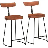 vidaXL Barhocker 2 Stk. 49x43x88 cm Mango Massivholz