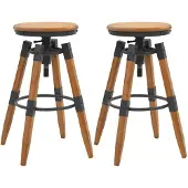 vidaXL Barhocker 2 Stk. Tanne Massivholz