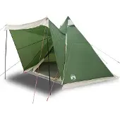 vidaXL Tipi-Familienzelt 6 Personen Grün Wasserdicht