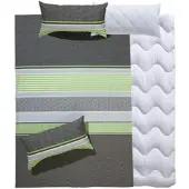 Redbest Bettausstattung Sparpaket in graphit I | Gr.: 155x220 cm (40x80 cm)