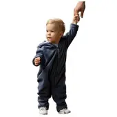 Hoppediz Overall Fleece-Overall mit Umschlagbündchen in ocean | Gr.: 80/86