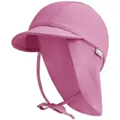Sterntaler Bademütze mit Nackenschutz uni in rosa | Gr.: 47 cm