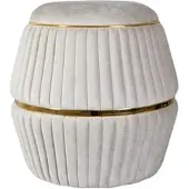 Kayoom Hocker Doric 225 in taupe - gold | Gr.: onesize