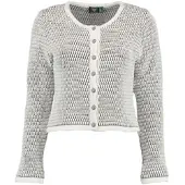 Os-trachten Strickjacke Qoriva in ecrue-anthrazit | Gr.: 40