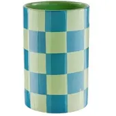 Butlers Vase CHECKER in Grün / Blau | Gr.: onesize