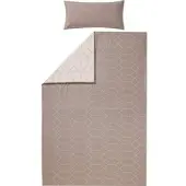 Redbest Satin Wendebettwäsche in taupe-creme | Gr.: 135x200 cm (80x80 cm)