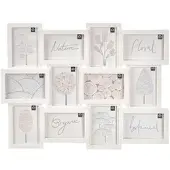 Giftdeco Fotorahmen 10x15cm 12 Fotos weiss