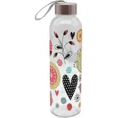 GEDA LABELS Trinkflasche Blumen in Rot - 500ml | Gr.: onesize