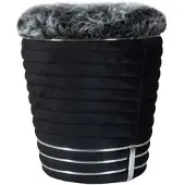 Kayoom Hocker Doric 325 in schwarz - graphit | Gr.: onesize