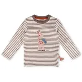 Sigikid Langarmshirt Savanne in Creme-Braun geringelt | Gr.: 104