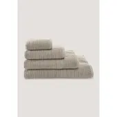 Hessnatur Frottier Handtuch Rippstruktur in beige | Gr.: 70 x 140 cm