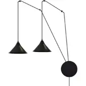 Licht-Erlebnisse Hängelampe Schwarz mit Kabel Steckdosenanschluss flexibel verstellbar max. 4,9 m XXL Hängeleuchte Wohnzimmer Schlafzimmer Esszimmer Küche