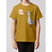 Wat? Apparel T-Shirt Moin Seagull in Ocker | Gr.: 152-164